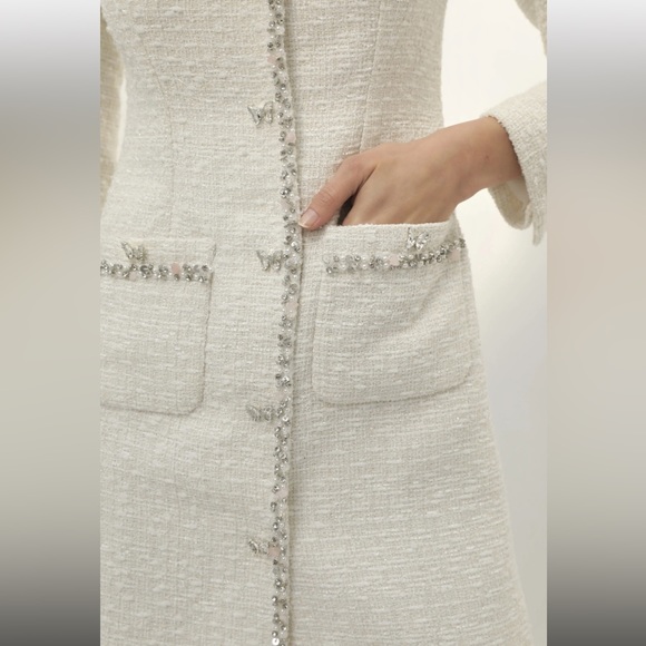 My dearest Queenie Tweed Mini Dress size XS NWT - Picture 11 of 16